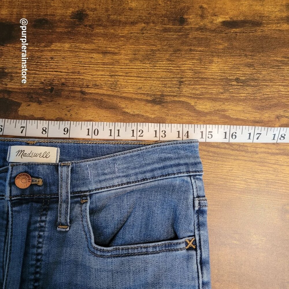 Madewell Jeans Size 28 Skinny 9" Mid Rise Stinson Wash M4233 Stretch Denim - Picture 8 of 13